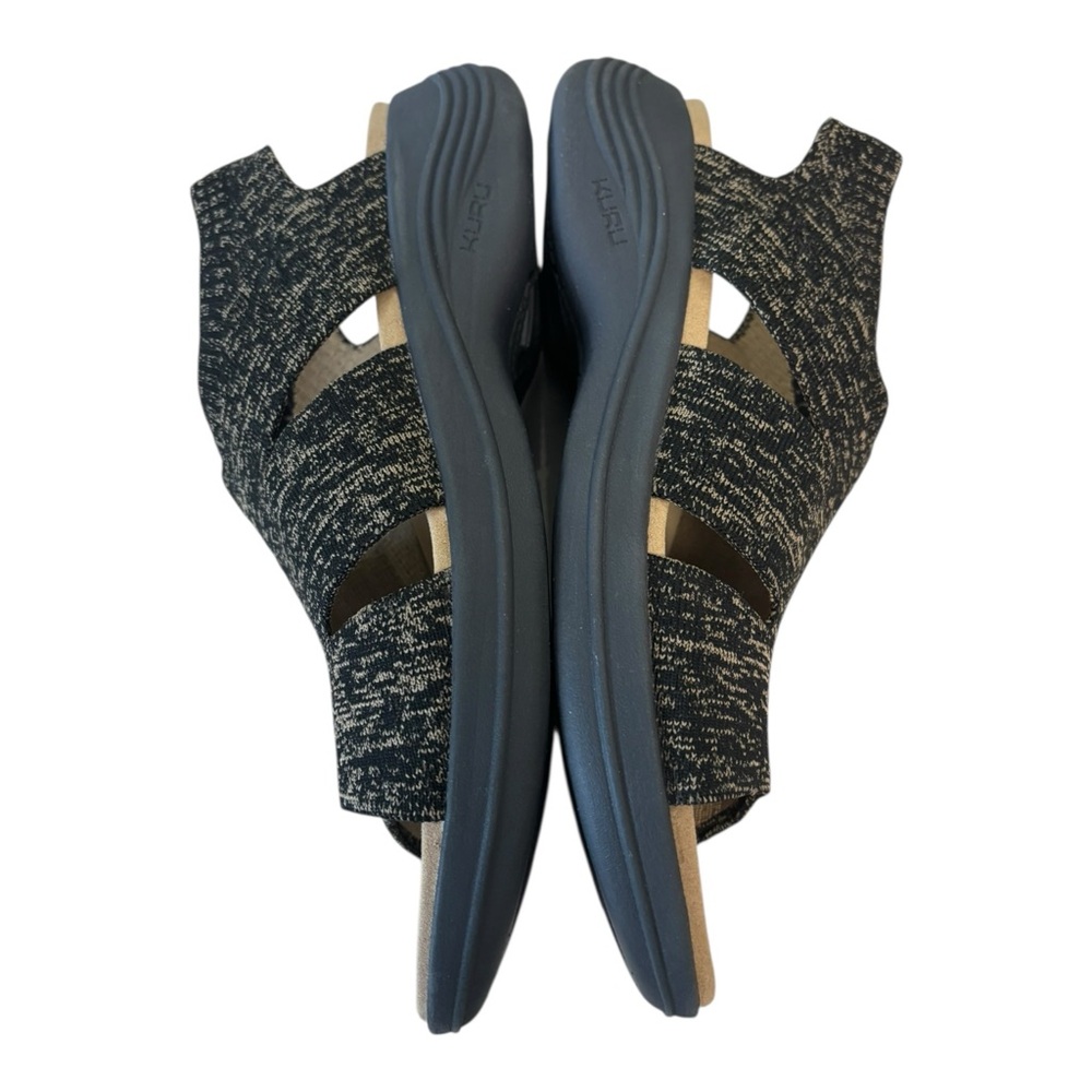 KURU Coda Muse Knit Sandals Shoes Womens Size 11 Jet Black Slingback Comfort - Picture 7 of 12